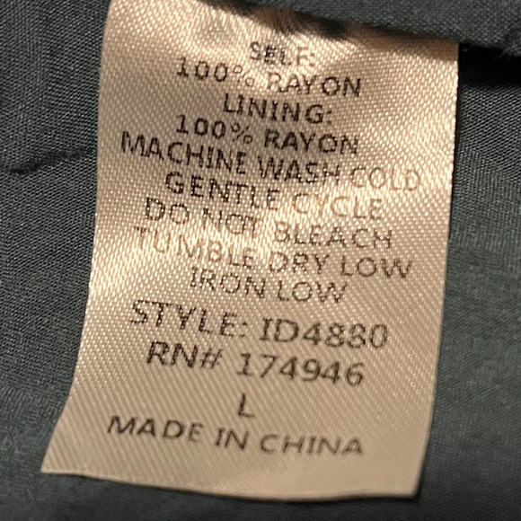 HAILEY & Co Green Floral Long Sleeve Printed Babydoll Dress Large - Picture 11 of 11